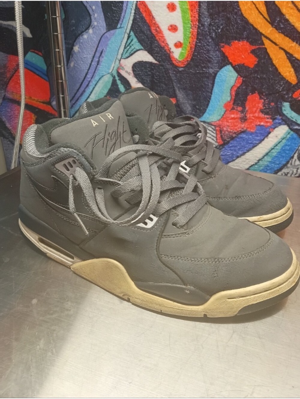 Nike Air Flight Men’s Casual Sneakers - Charcoal Gray